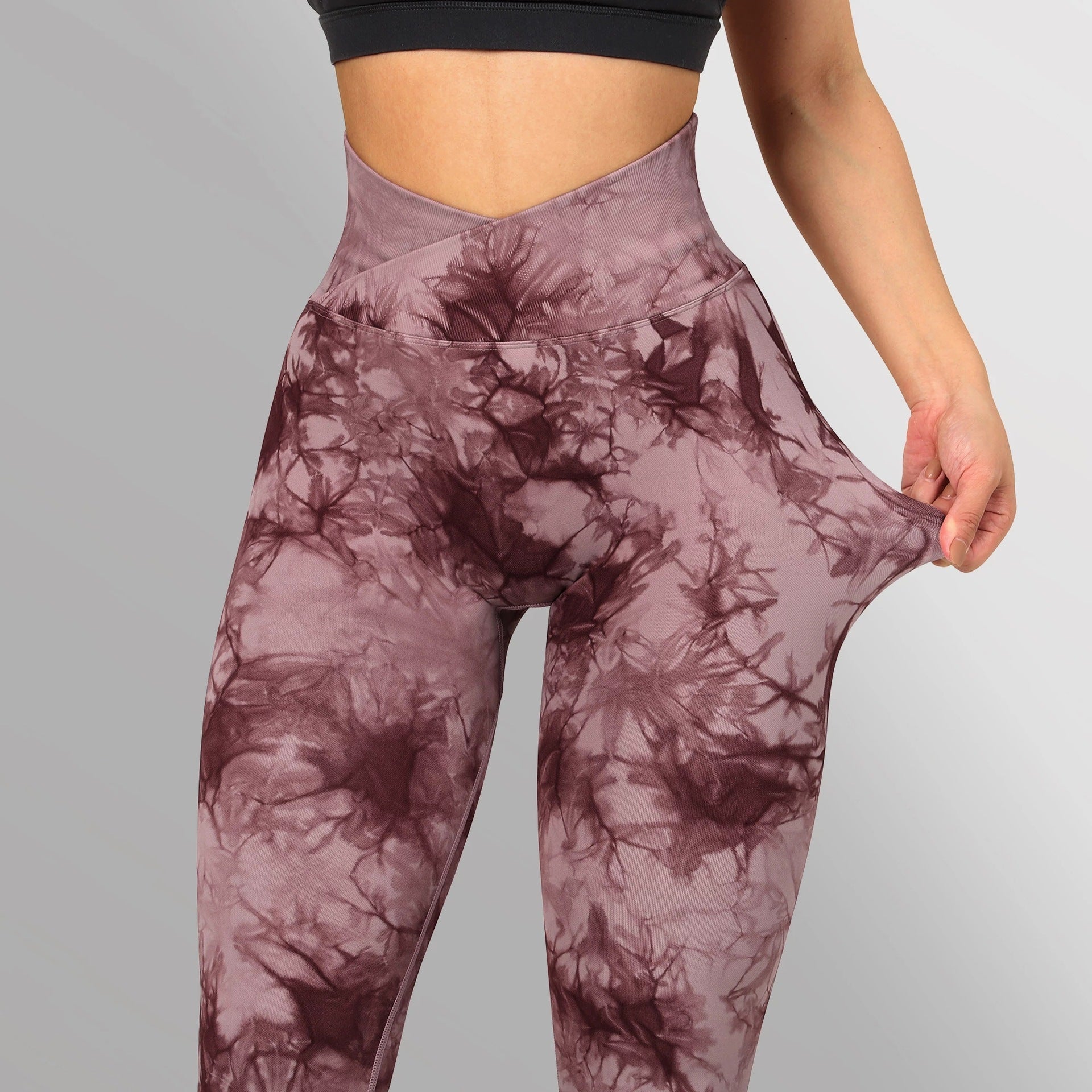 Seamless Tie-Dye Push Up Yoga Leggings