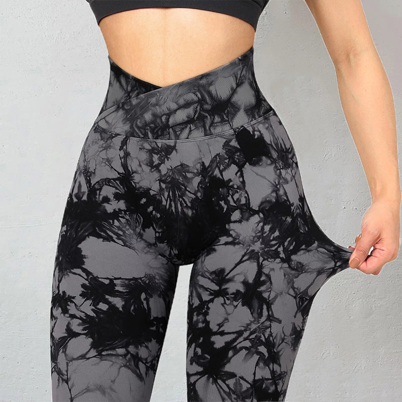 Seamless Tie-Dye Push Up Yoga Leggings