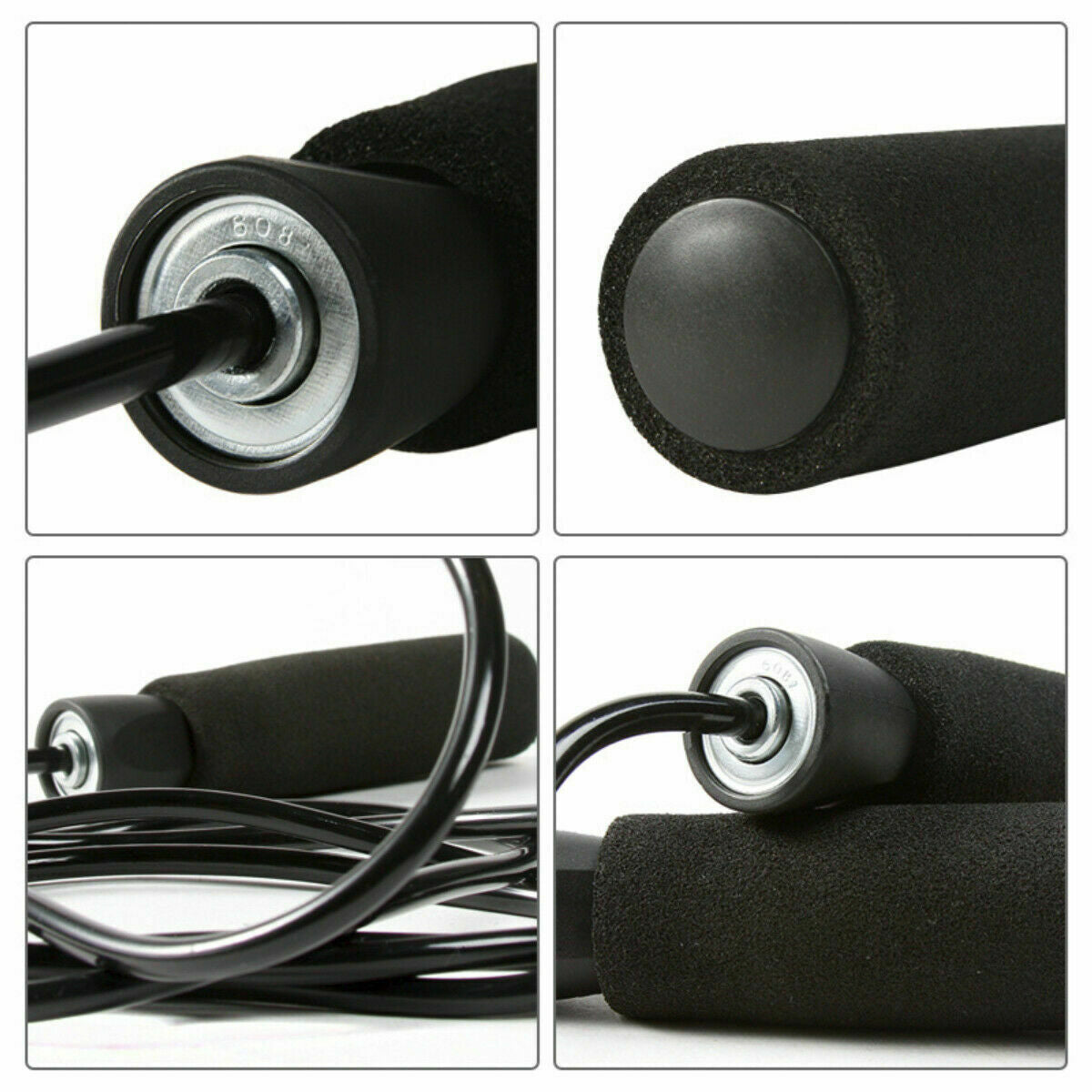 Gym Aerobic Exercise Boxing Skipping Rope – Adjustable Bearing Speed Fitness Rope