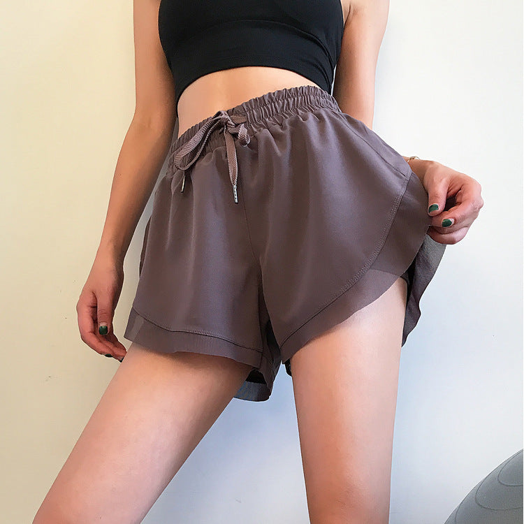 Women’s Fake Two-Piece Fitness Shorts