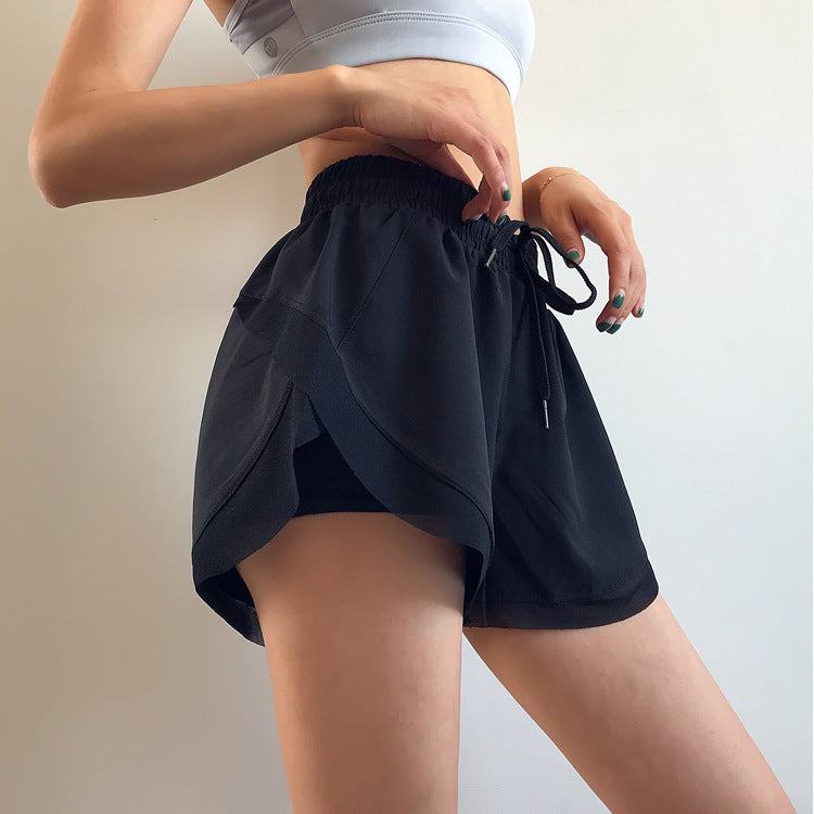 Women’s Fake Two-Piece Fitness Shorts