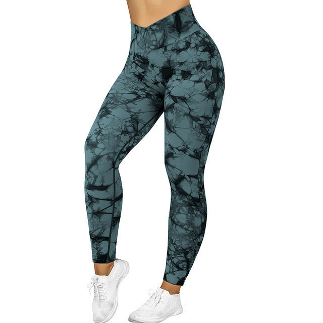 Seamless Tie-Dye Push Up Yoga Leggings