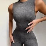 Sleeveless Fitness Sports Jumpsuit