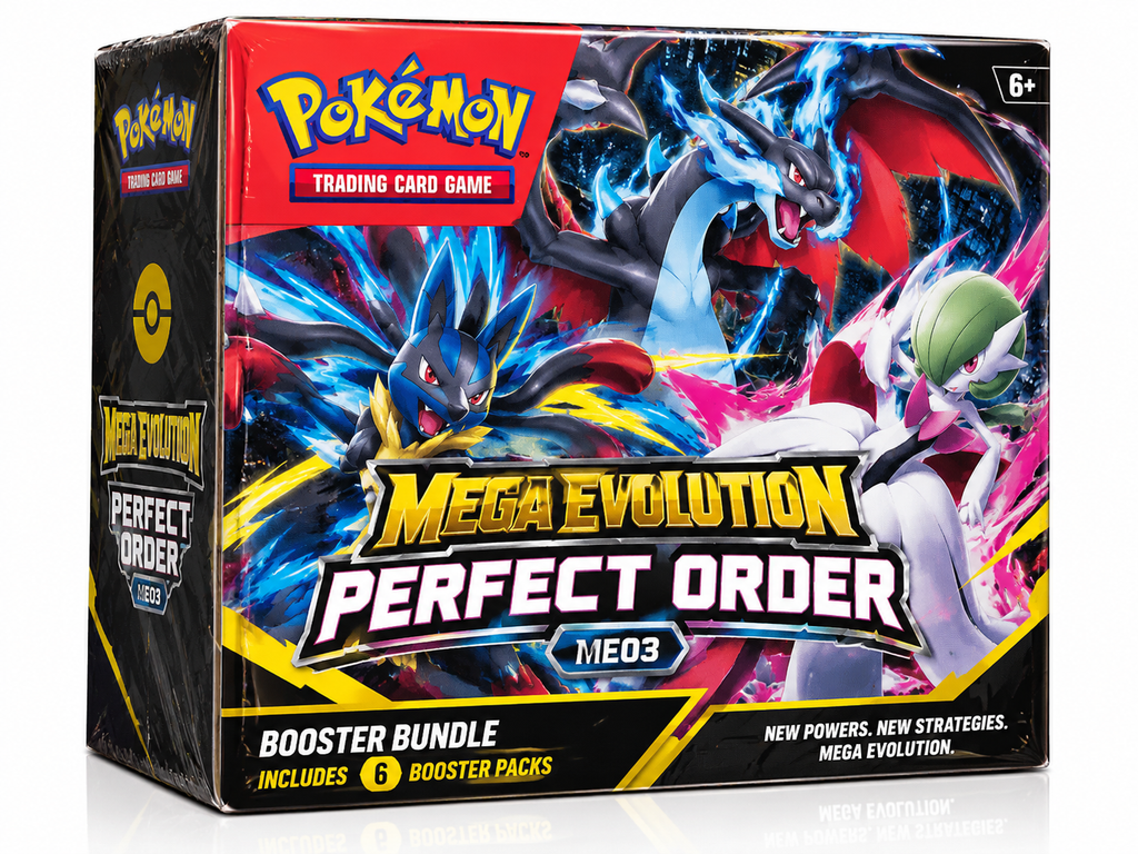 Pokémon TCG Mega Evolution Perfect Order ME03 Booster Bundle 6 Packs Factory Sealed