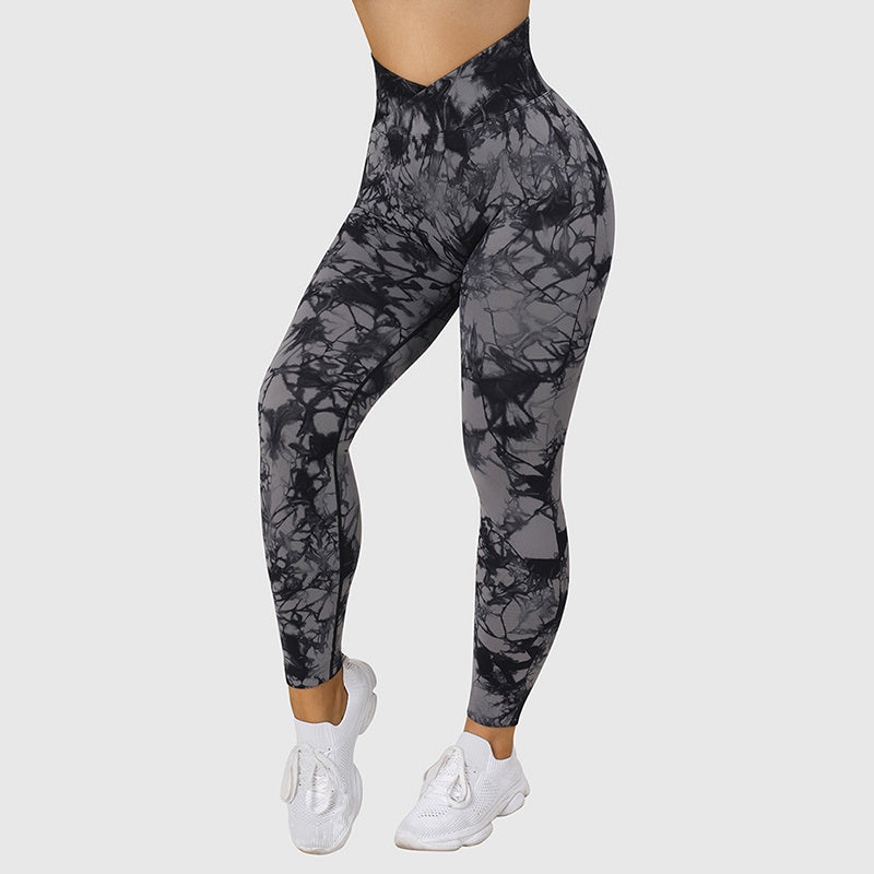 Seamless Tie-Dye Push Up Yoga Leggings