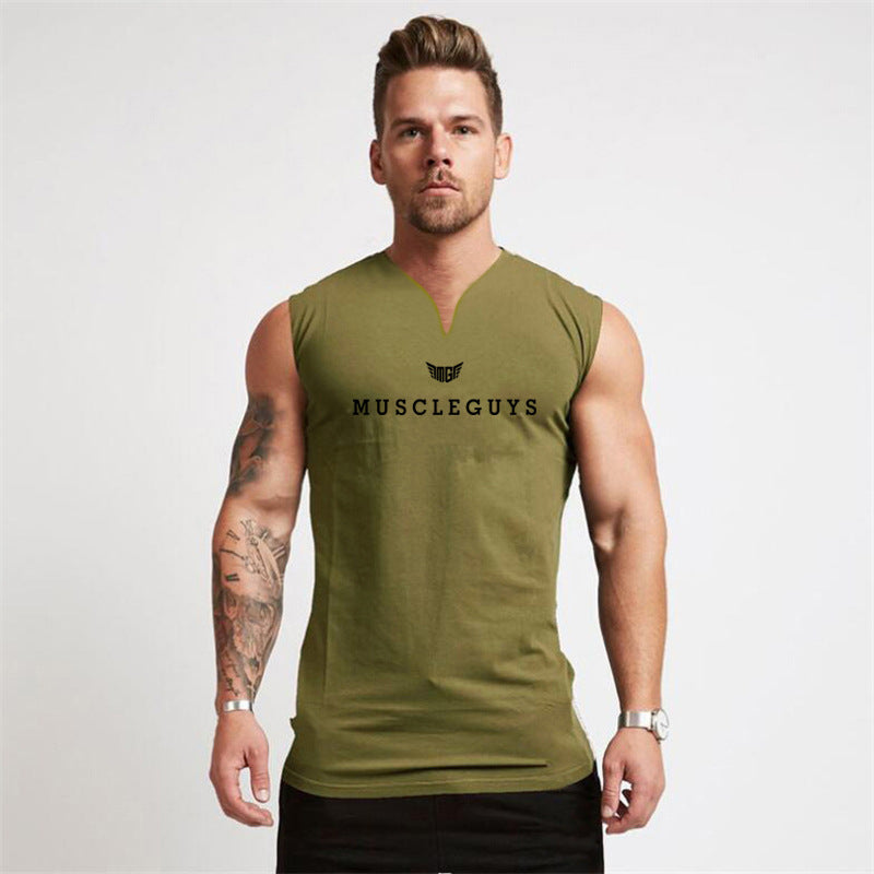 Men’s V-Neck Loose Fitness Sports Tank Top