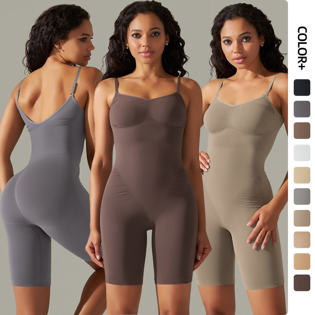 High Elastic Sports Jumpsuit Shorts