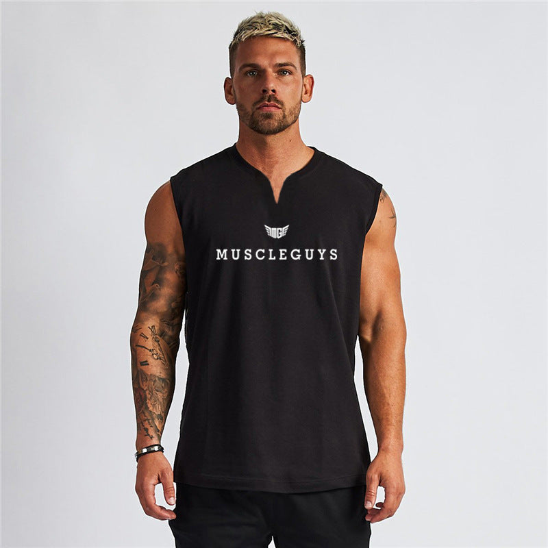 Men’s V-Neck Loose Fitness Sports Tank Top