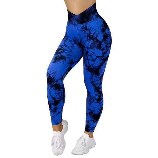 Seamless Tie-Dye Push Up Yoga Leggings