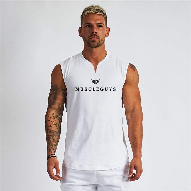 Men’s V-Neck Loose Fitness Sports Tank Top