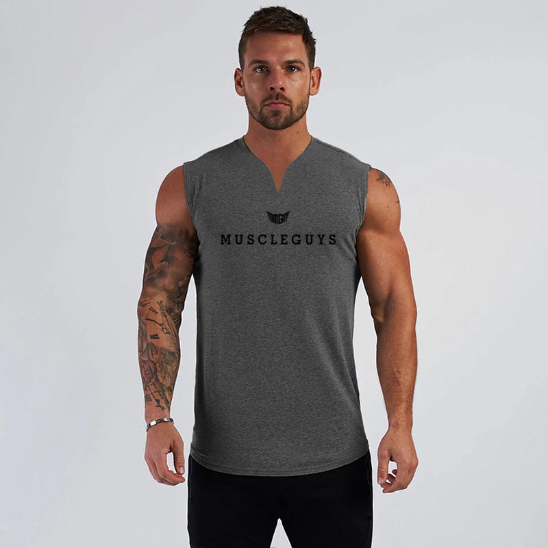 Men’s V-Neck Loose Fitness Sports Tank Top