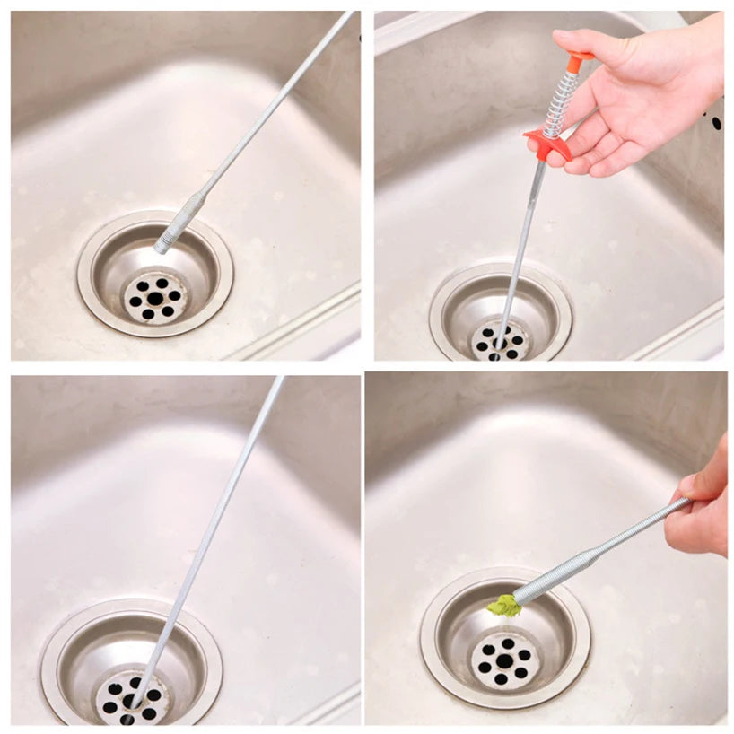 Sink Cleaning Hook Dredging Spring Pipe Hair Remover