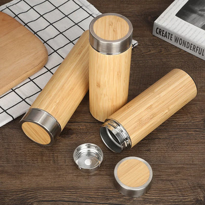 Eco-friendly Bamboo Thermos Bottle