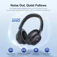 Baseus Bass BH1 NC Wireless Headphones – Adaptive Hybrid ANC, Hi-Res LDAC, Bluetooth 6.0, 80H Playtime