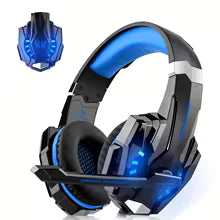 Gaming Headset G9000 Over Ear Wired Headphones 3.5mm Audio USB LED Light with Microphone Stereo Sound for PC PS5 Video Games