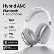 ANC Wireless Bluetooth Headphones – 43dB Noise Cancelling, 50H Playtime