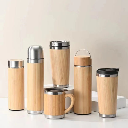 Eco-friendly Bamboo Thermos Bottle