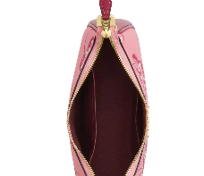 COACH Teri 2-Way Shoulder Bag Pink Cherry Print Canvas Leather CR290 New