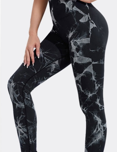 Seamless Tie-Dye Push Up Yoga Leggings
