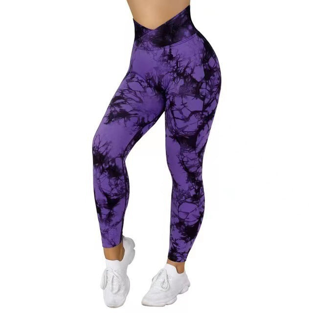 Seamless Tie-Dye Push Up Yoga Leggings